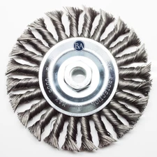 6" Standard Twist Knot Wire Wheel - Carbon Steel (5 Pack)