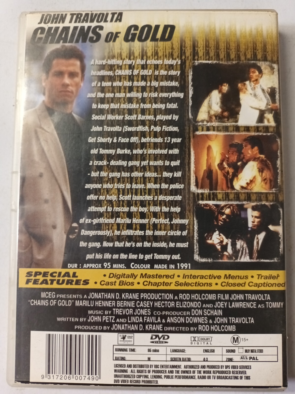 Chains of Gold (DVD) Region Free John Travolta, Marilu Henner aq29