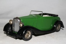 1940's Triang Minic Bentley with Opening Trunk, Green Black, Nice Original
