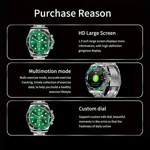 Luxury Smart Watch Dials Answer Call for Men Waterproof Sports Digital Business - 第 2/28 張圖片