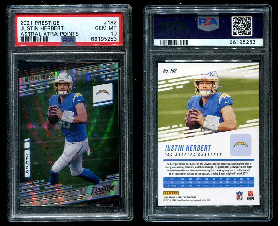 JUSTIN HERBERT 2021 Astral Xtra Points #192 PSA 10 | eBay