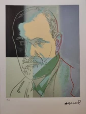 Andy Warhol Signed Lithograph - Sigmund Freud - Certificate Leo Castelli