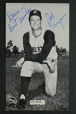 Bob Meyer Kansas City Athletics Signed 3x5 Autographed McCarthy Postcard  