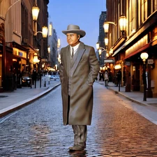 Al Capone 3D Printed Unpainted Gangster Figure Model RR Diorama Mafia Figure Mob