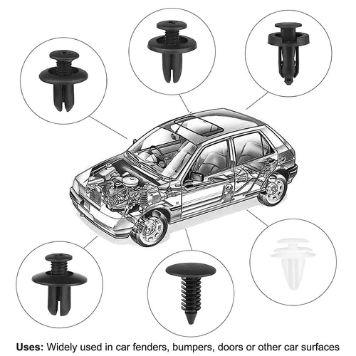 For Hyundai 6 Sizes Fixing Fastener Bumper Fender Liner Push Type Retainer Clips - Picture 9 of 16