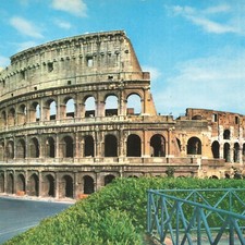 Postcard Italy Rome Colosseum Amphitheatre Roman Ancient Limestone Gladiatorial