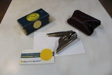 Regulation JustRite Embossing Seal Notary Seal with Original Box  Instructions