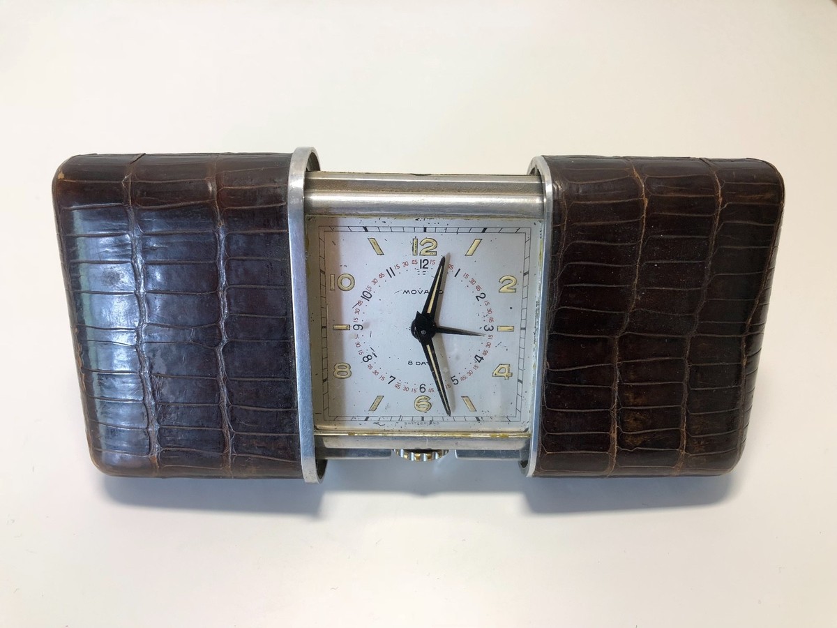 Used Vintage Alarm clock MOVADO Ermeto Pullman Days Reloj