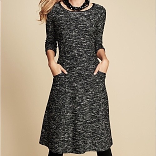 TALBOTS | Fit \u0026 Flare Tweed Dress Women 