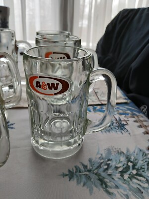 Vintage Various Size Up To 6'' US A&W Restaurant Root Beer Glass Mugs