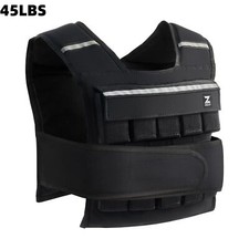 ZELUS 45 lb Weighted Vest with Iron 20 Weights Adjustable Weight Vest for Men