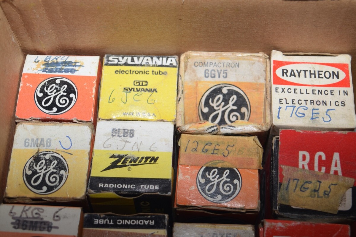 Vintage Set 25 Electron Tubes - GE/Sylvania/Raytheon/RCA | eBay