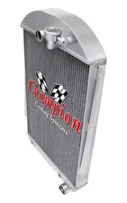 RS Champion 3 Row Radiator Chevy Config for 1939 Chevy JA Master Deluxe V8 Conv
