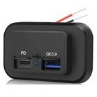 USB Fast Charging Sockets QC3.0 PD Power Outlet Adapter Accessories for Car Boat