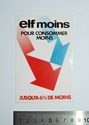 Autocollant Vintage ELF Motor Oil Super Prestis - Années 80 - Fabriqué En Italie