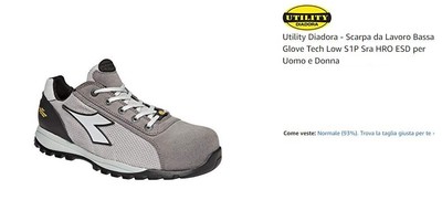 diadora glove s1p uomo