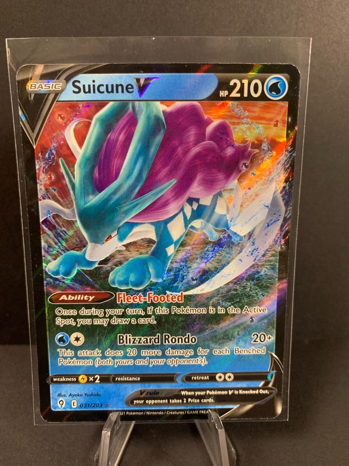 2021 Pokémon TCG Suicune V Evolving Skies 031/203 Holo Ultra Rare NM!