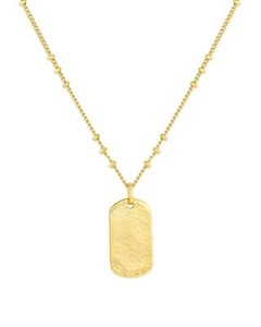 Authentic gorjana - Griffin Dog Tag Necklace 19 inch - 18k Gold Plated or Silver Plated...
