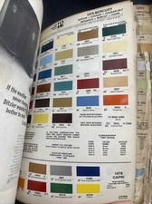 1978 Mercury Cougar Bobcat Capri Color Paint Chip Sheet Only, Ditzler PPG 