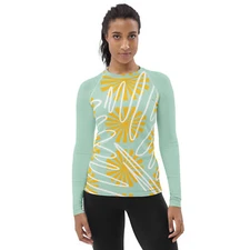 Aero Blue Women's Rash Guard