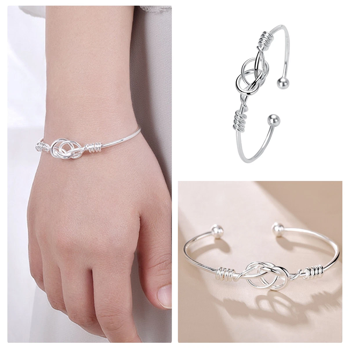 925 Sterling Silver Women Bracelet with Pink Lotus Flower Design - Ortak  Silver