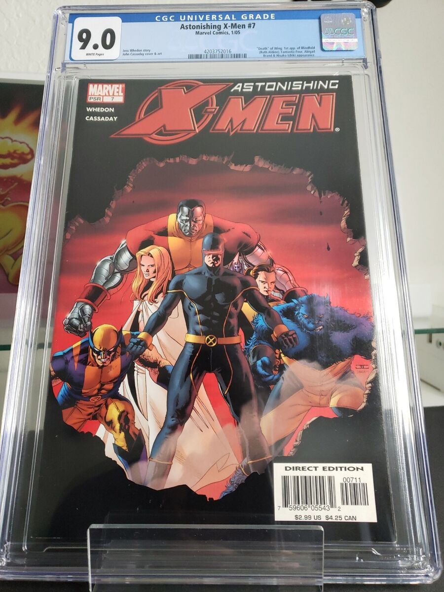 Astonishing X-Men #7: CGC 9.0- 1st App Blindfold & Death of Wing (Marvel  Comics)