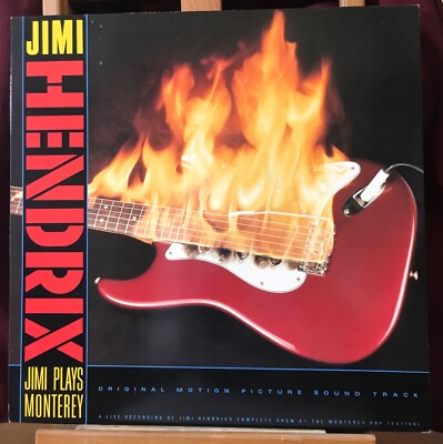 JIMI HENDRIX JIMY PLAYS MONTEREY LP GERMANY REMASTERED 1986 GOLDMINE NM/EX+