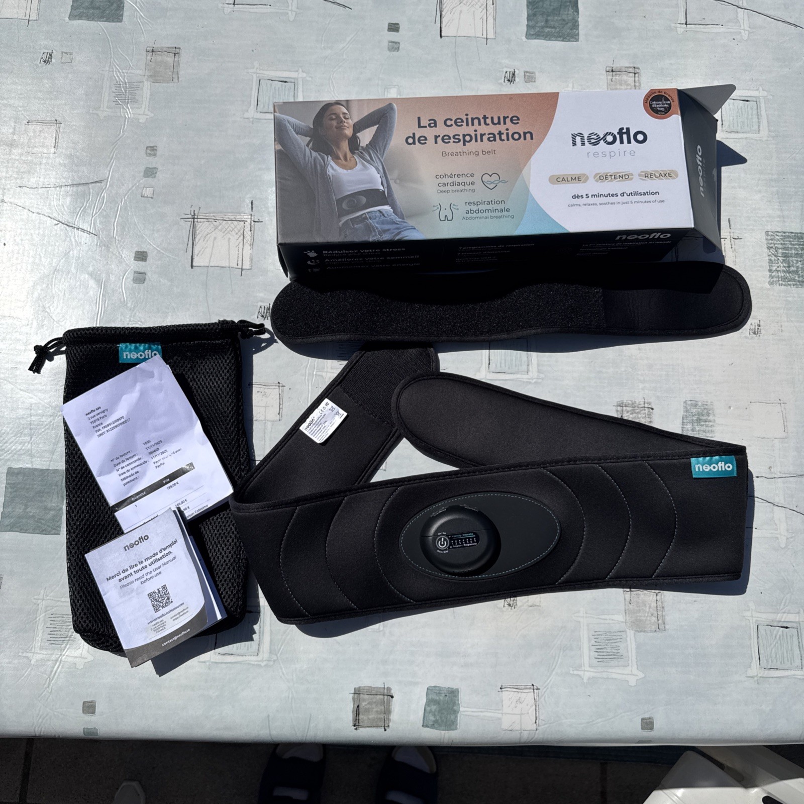 Ceinture de respiration neoflo Concours Lépine édition premium haptique 7 programmes