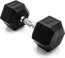 CAP Barbell Coated Hex Dumbbell Weight | Multiple Options 30 lb, 