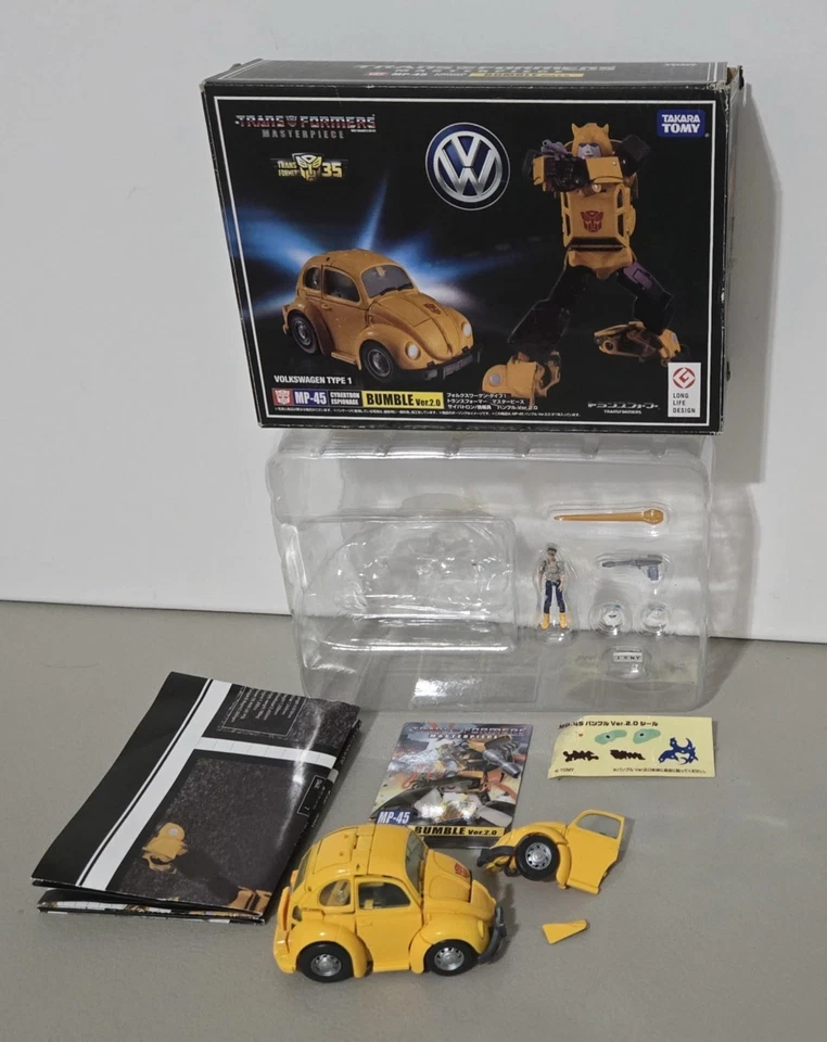 Transformers Masterpiece Figure Bumblebee VW Beetle Hasbro Takara - Image 3 of 4
