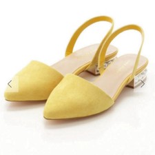 Arpege Flat Shoes Yellow 24.5cm Used Japan