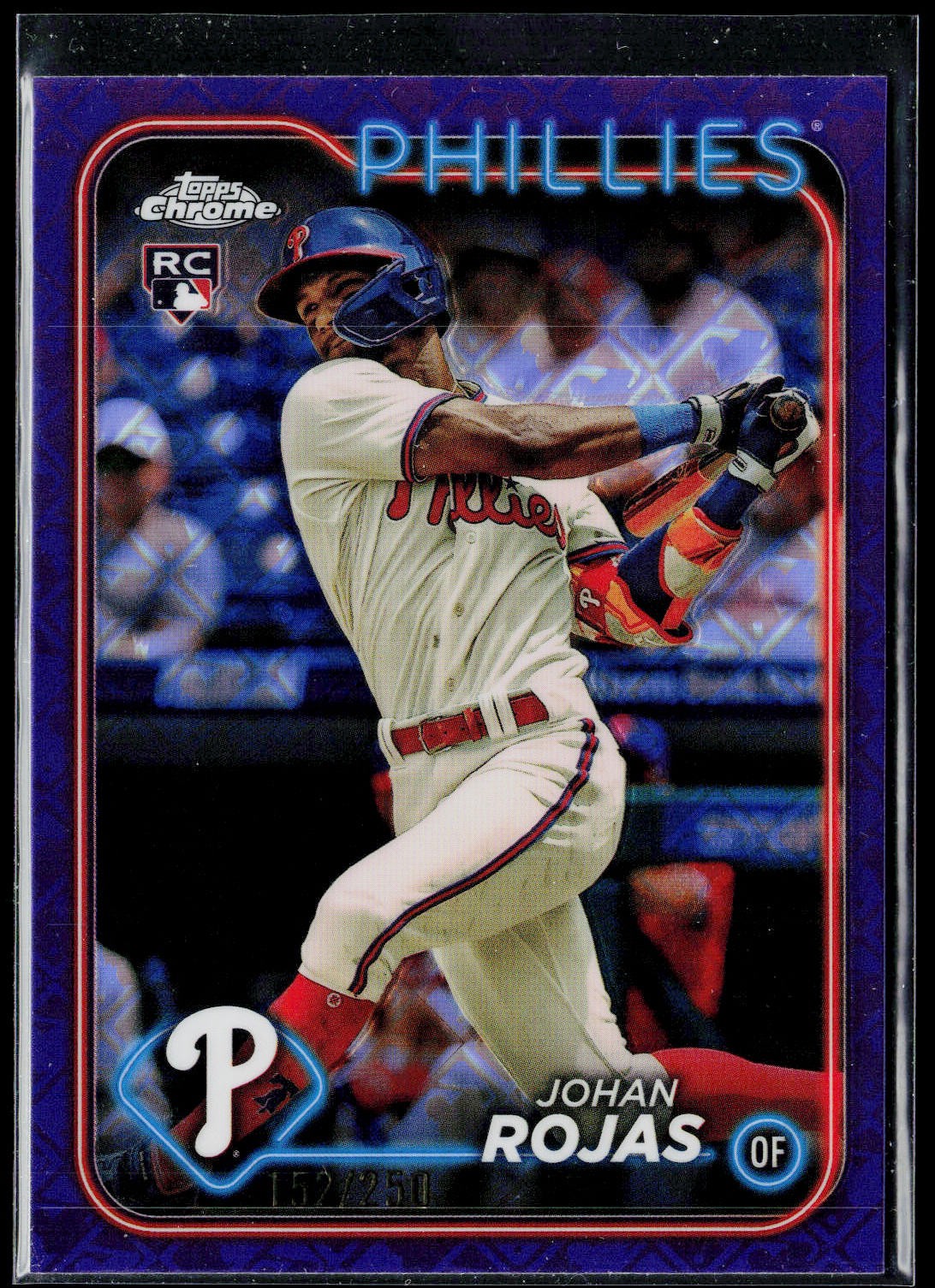 Johan Rojas 2024 Topps Chrome #273 Purple Border 152/250 Philadelphia Phillies