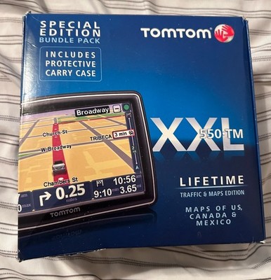 New TomTom XXL 550 TM 5'' Portable GPS Navigator -Lifetime Traffic & Maps Edition