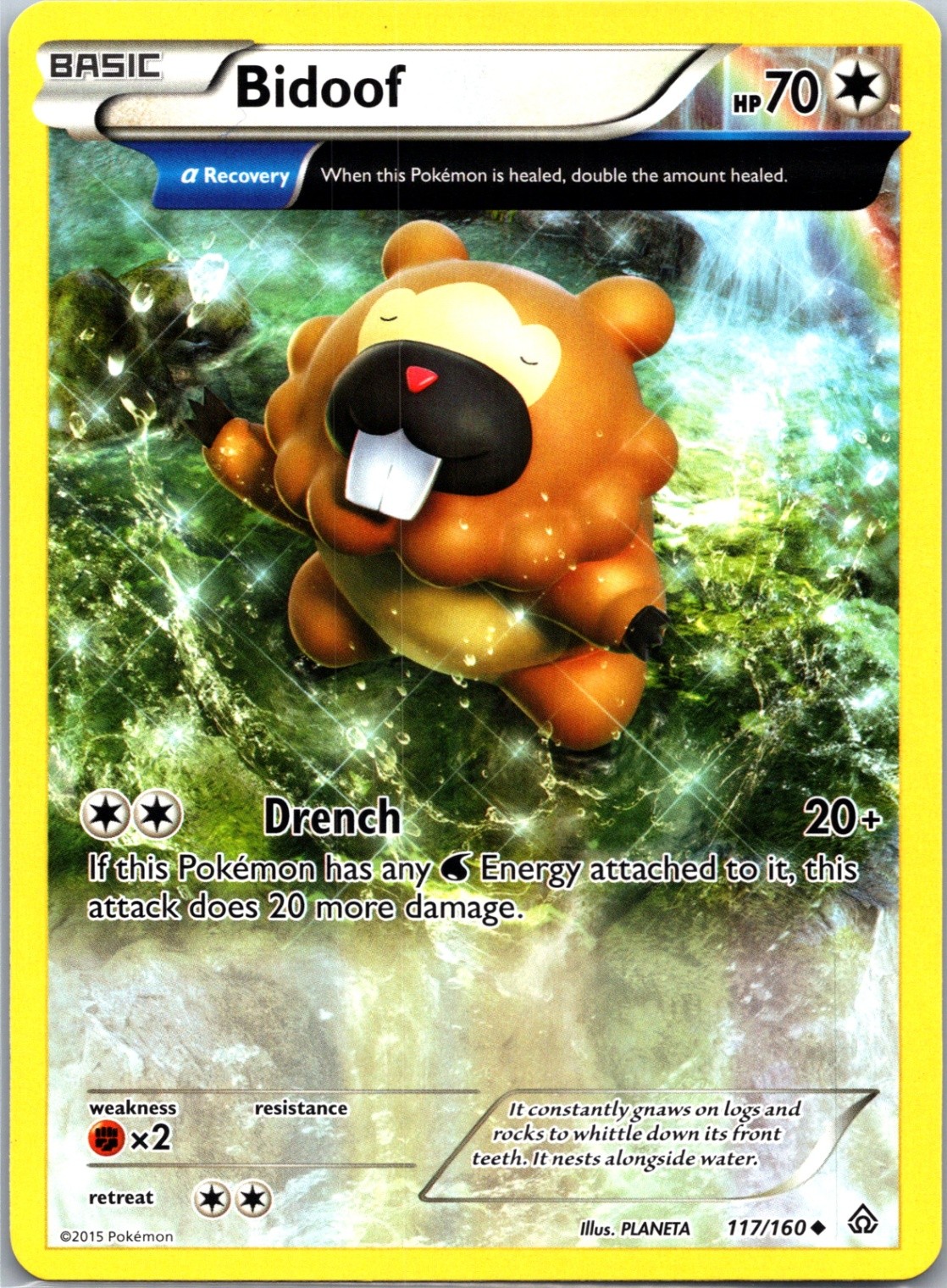 Bidoof (Alpha) Uncommon XY - Primal Clash 117/160 LP