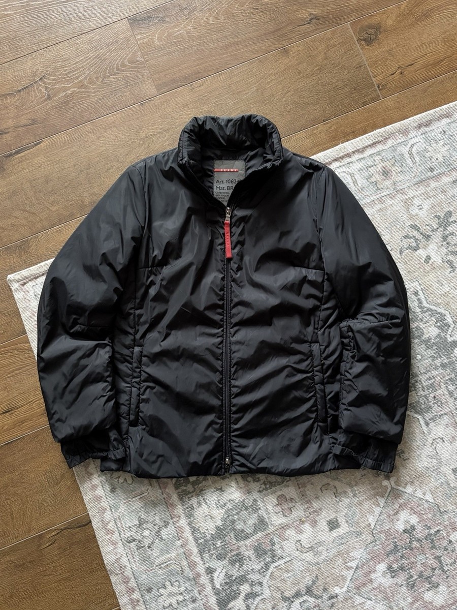 〈 PRADA SPORTS 〉Nylon Jacket Black Prada Jacket Nylon Sports SKI Windbreaker Red Tab | eBay
