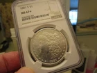 ALMOST PERFECT 1881-S MORGAN DOL  NGC MS 67+  EXTRA BRIGHT & ALL SPARKLING WHITE