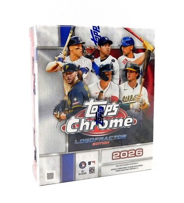 2026 Topps Chrome Logofractor Edition Baseball Factory Sealed Box 30 Cards MLB