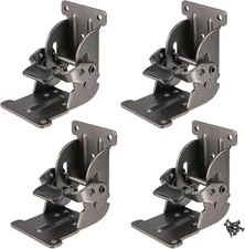 MANCHAP 4 PCS Self Locking Folding Hinge, 0-90-180 Degree Foldable Leg