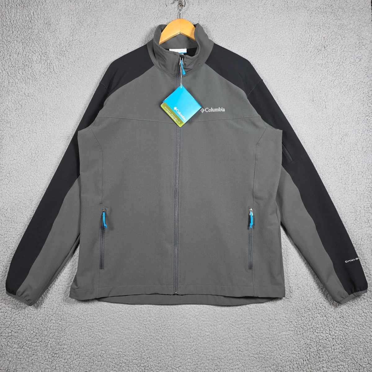 Veste Coupe-vent Columbia Omni-Shade Flash Challenger Homme – XL – Bleu, Légère Et Respirante