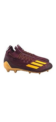 Adidas Men's Size 13 Adizero Primeknit Maroon Gold Football Cleats