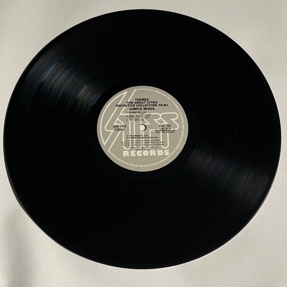 Simple Minds - Themes For Great Cities (Definitive Collection 79-81) US Stiff LP - Image 4 of 4