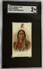 1890 WS Kimball & Co Chiefs & Rulers Tobacco N189 Sitting Bull SGC 2  HTF