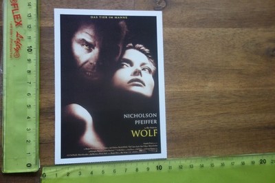 Alte Filmplakatkarte Kino Film Horror WOLF Nicholson Pfeiffer