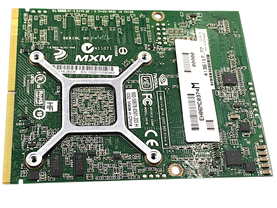NVIDIA Quadro FX 2800M Video CardMXM 1 GB GDDR2 N10E‑GLM‑ B2(596062‑001) - Image 3 of 4