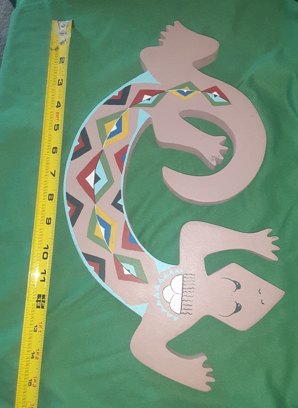 Gecko Wood Wall Decor Southwestern Signed
