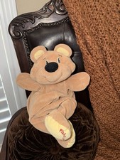 Vintage 1993 Fisher Price Rumple Bear Plush Honey Yellow Black Nose Stuffed Anim