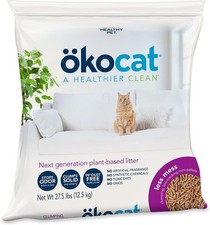 NEW Okocat 27.5 lb Bag Mini Pellets Unscented Clumping Wood Cat Litter