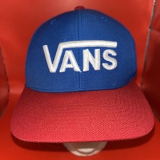 VANS Red White And Blue SnapBack Baseball Hat Capp Off The Wall Adjustable