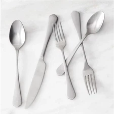 Fortessa Flatware Set 20-Piece Ellsie Antiqued 18/10 Stainless Steel Serves 4