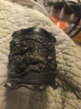 Beautiful Antique Silverplate Cherub Victorian Napkin Ring